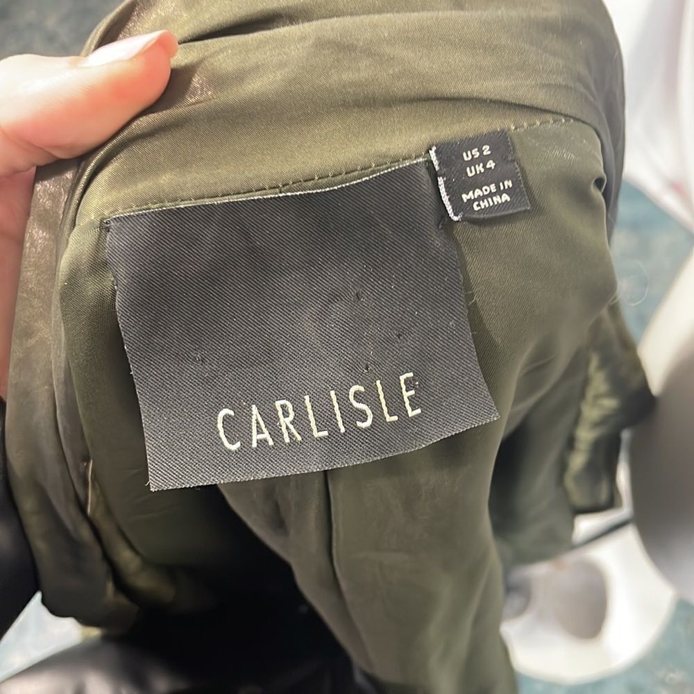 Carlisle Shiny Green Zip Nylon Jacket - Picture 5 of 6